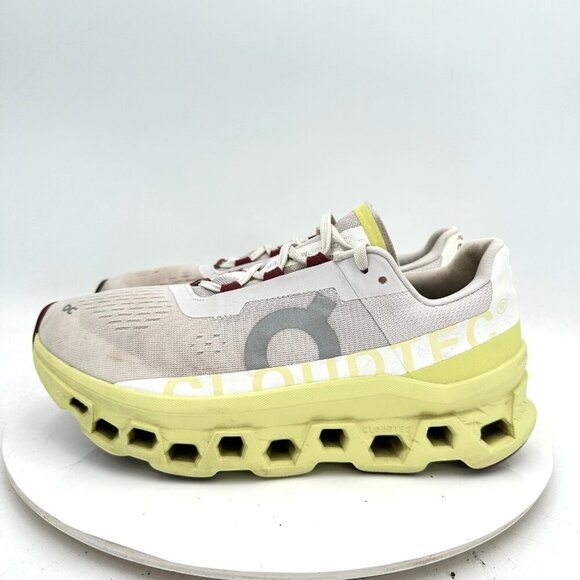 On Shoes - On Cloudmonster Swiss Engineering Women Sz 10 61.97783 Frost Acacia Running Shoe